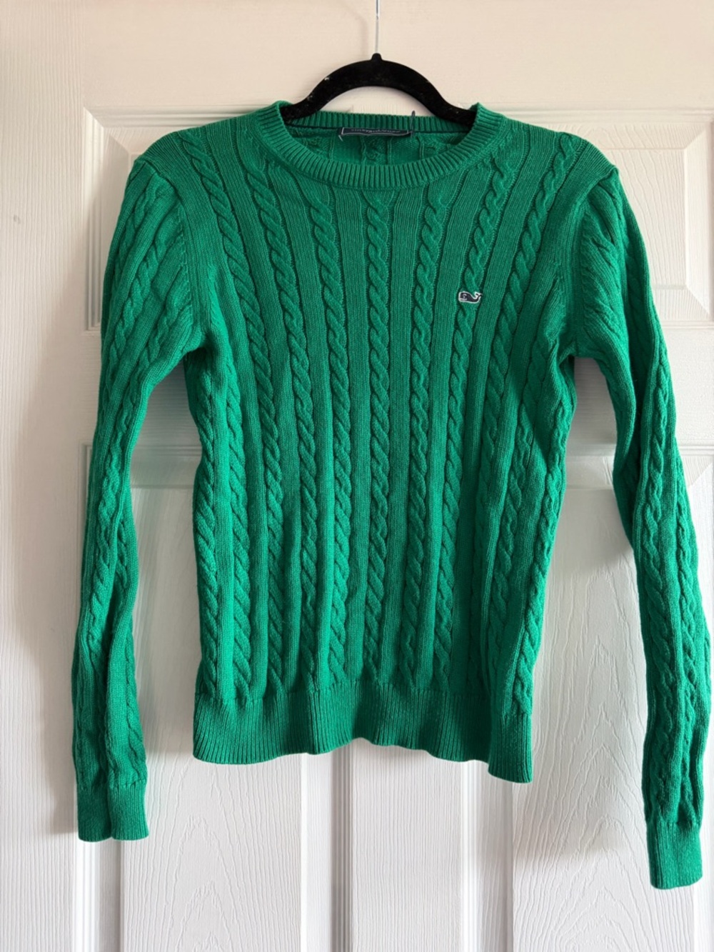 Vineyard Vines Emerald Green Cable Knit Sweater